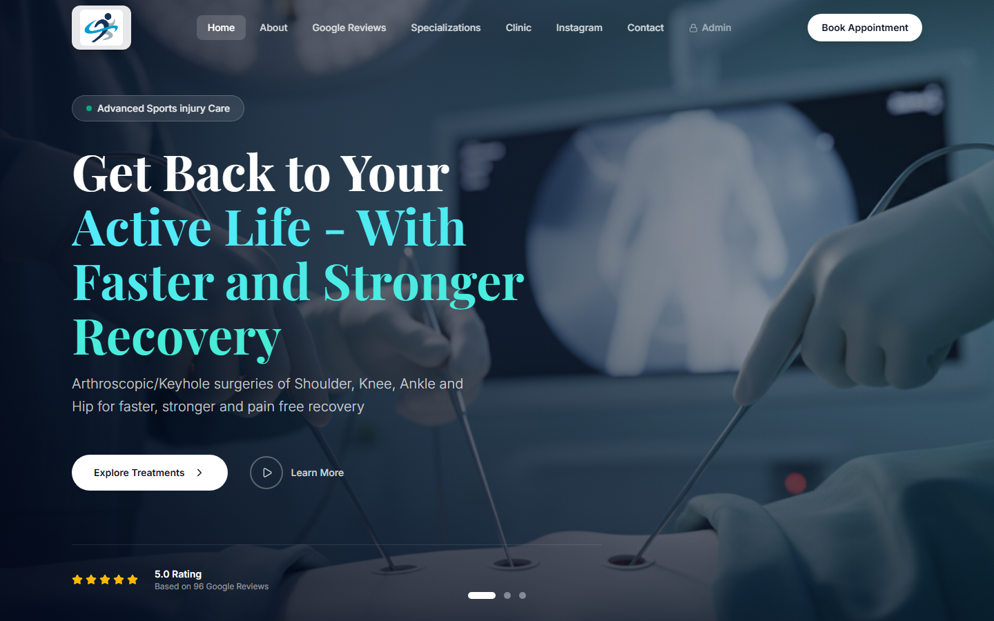 Active Life Orthopaedics homepage